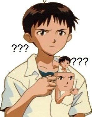 Anime character confused meme with question marks